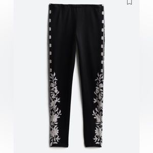 GUC JOHNNY WAS Christina Embroidered Legging sz XL